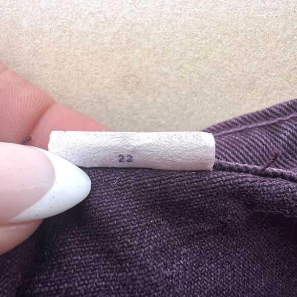 Vintage 80s Moda INTL Womens The London Jean Purple Mom Jeans High Rise 22 - Picture 6 of 10